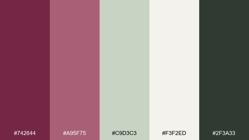 mulberry sage mulberry color palette with hex codes