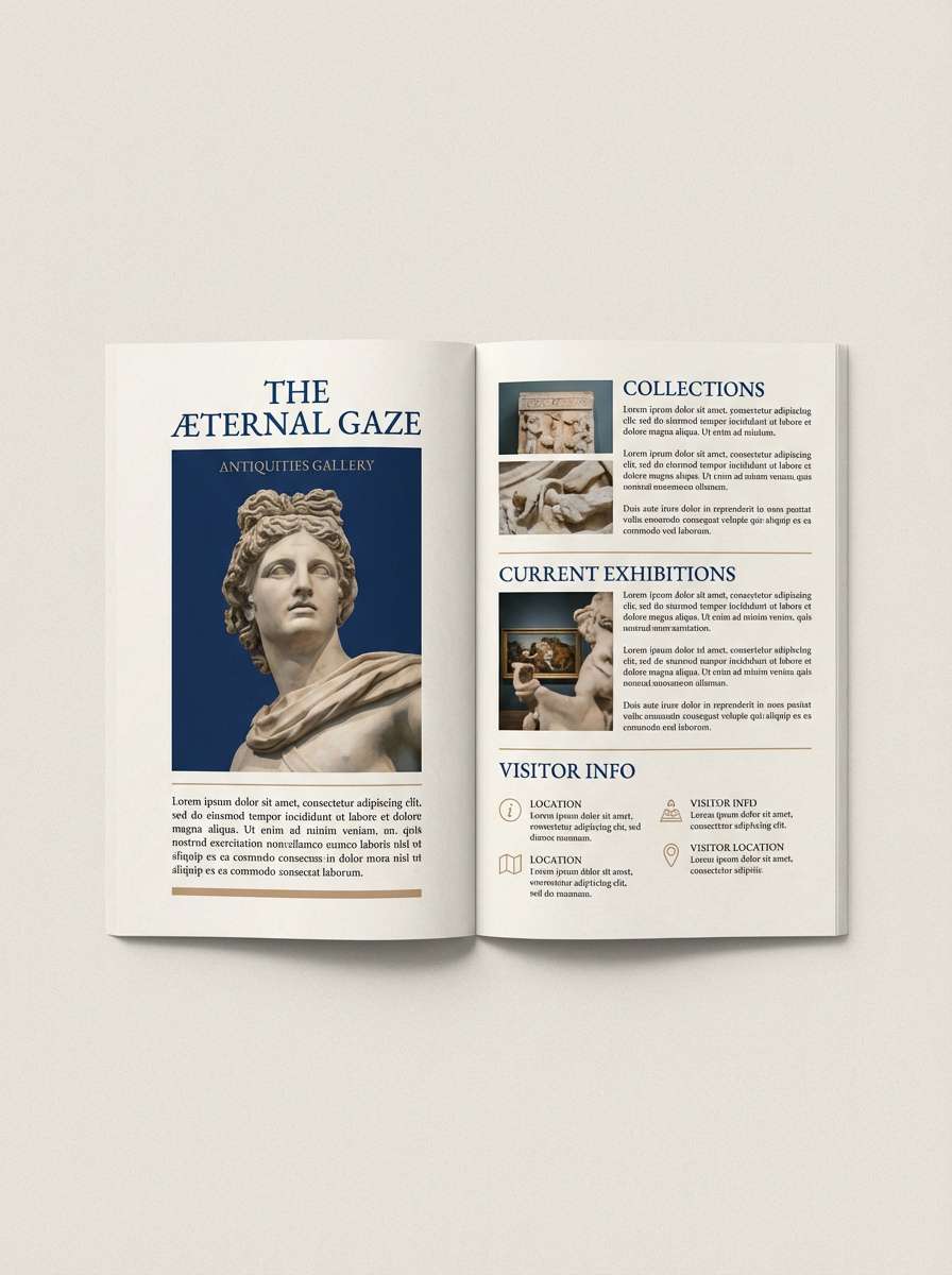 museum brochure layout