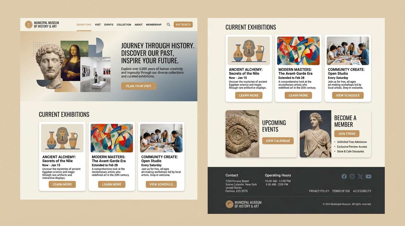 stone neutral museum ui