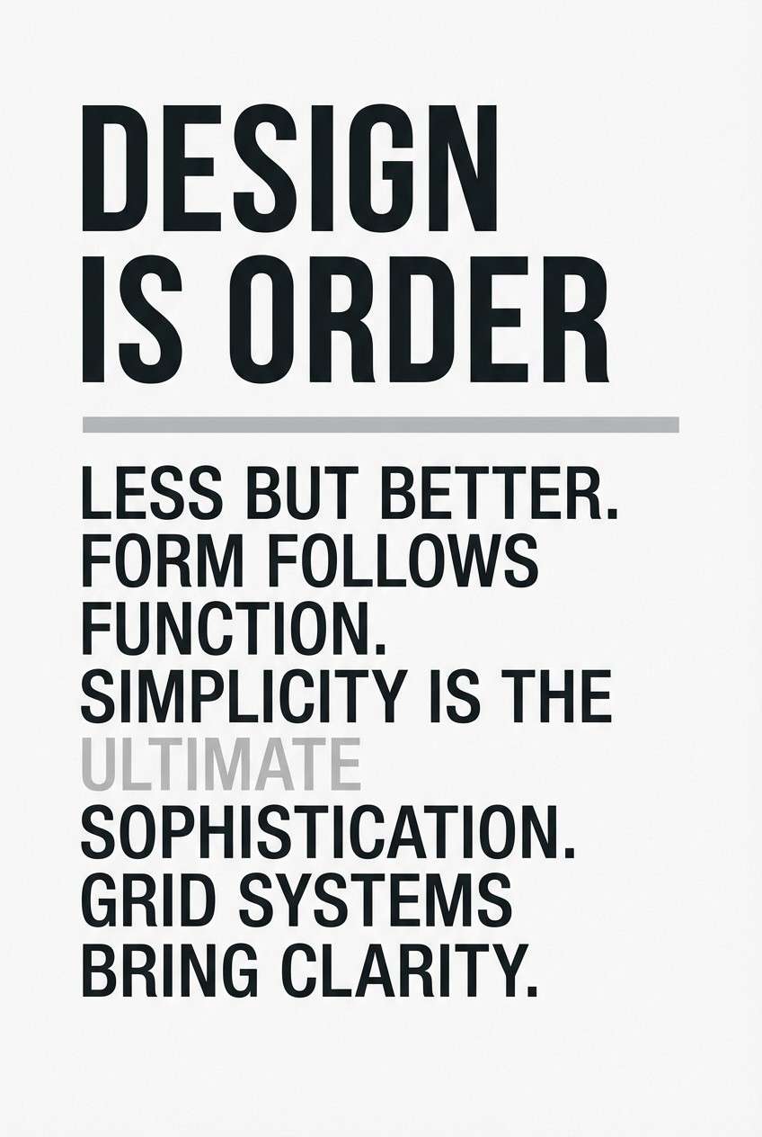 black white typography poster