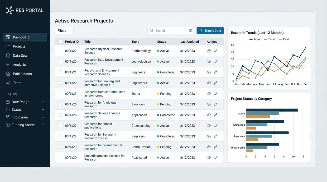 ink blue dashboard ui