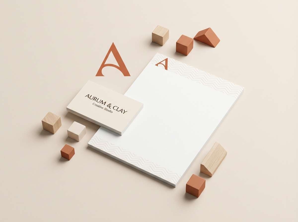 warm terracotta branding