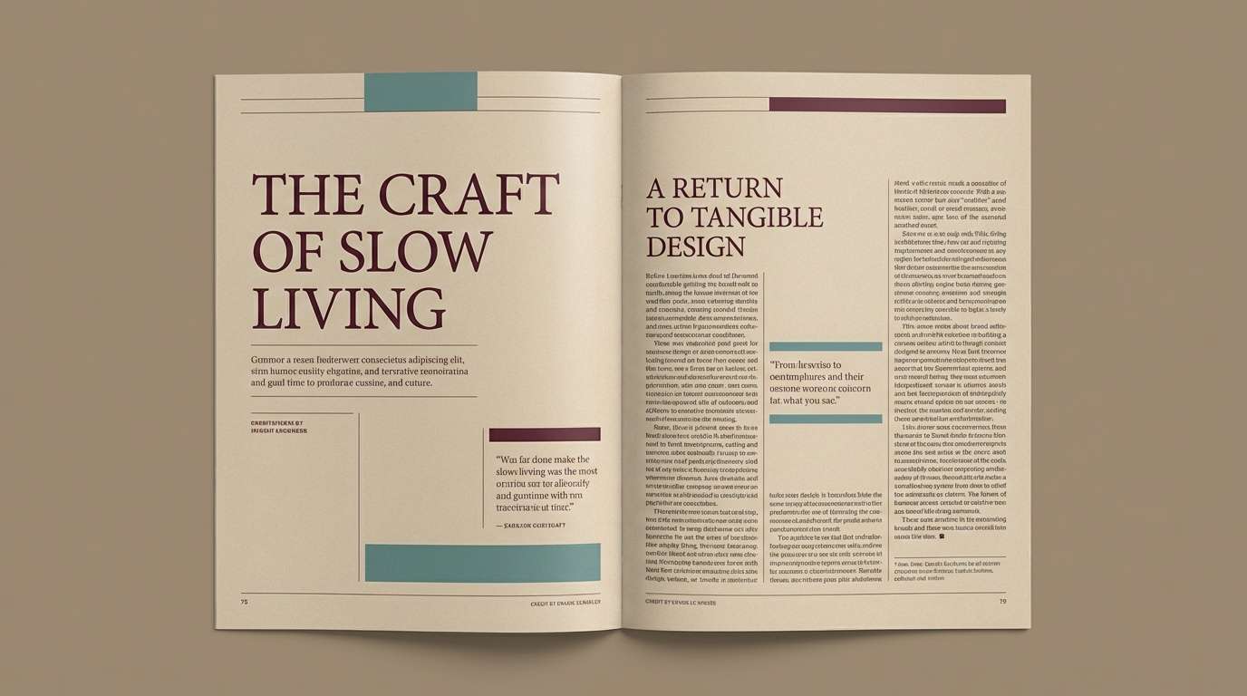 editorial magazine spread