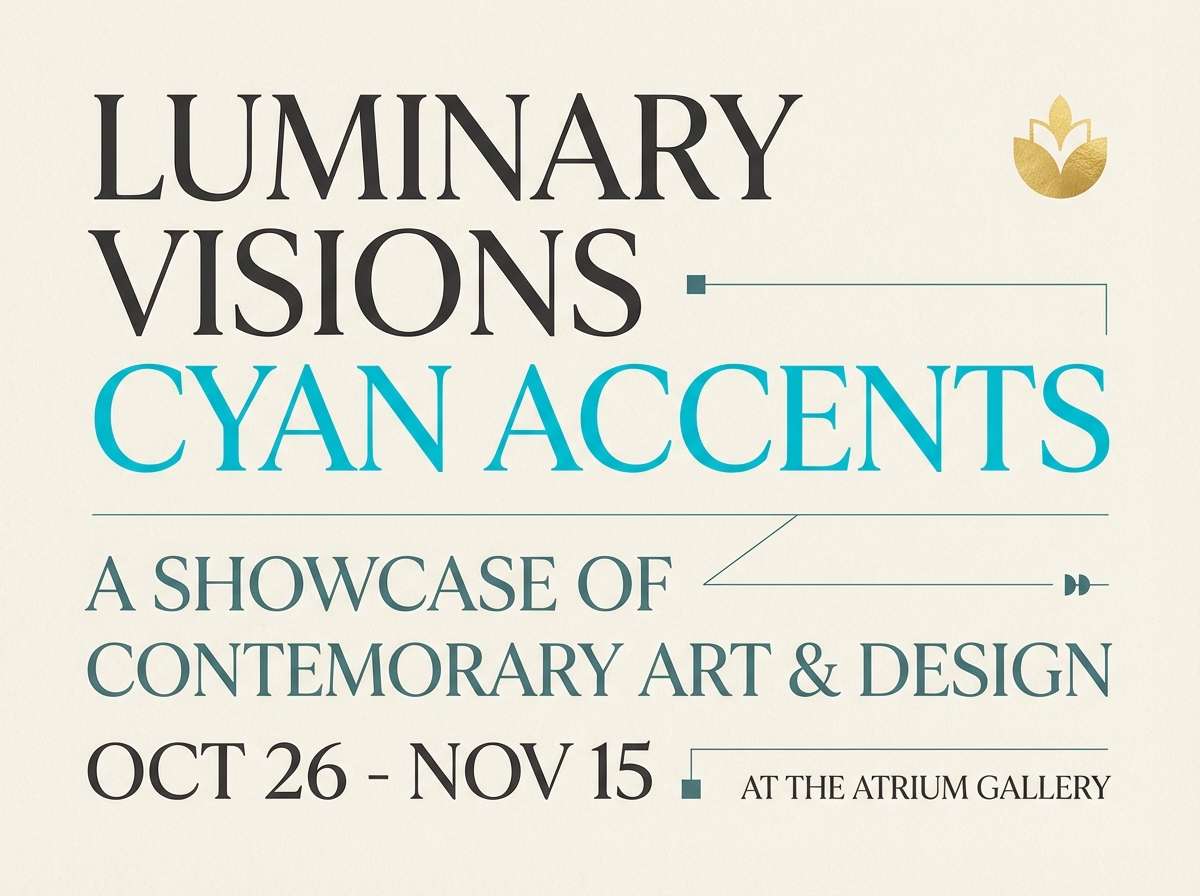 cyan museum flyer design