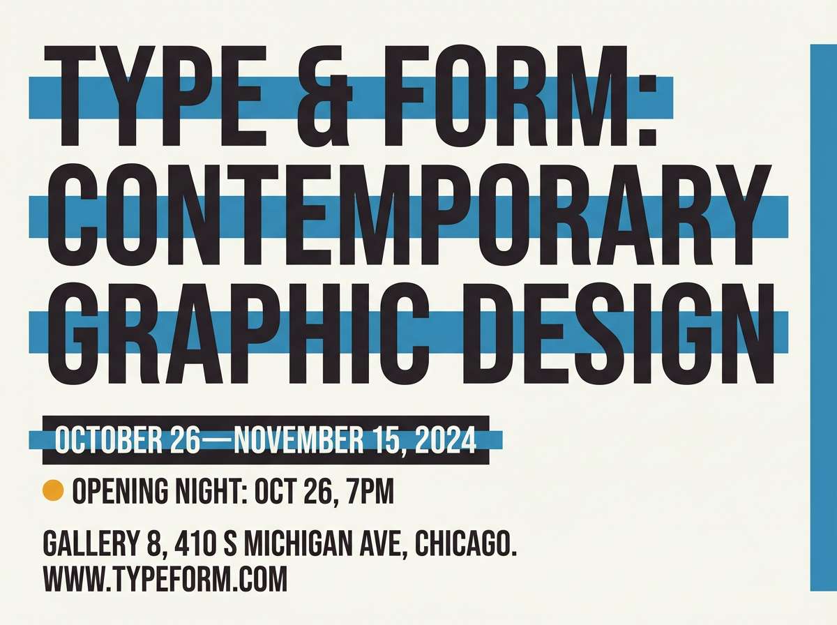 modern exhibition flyer layout