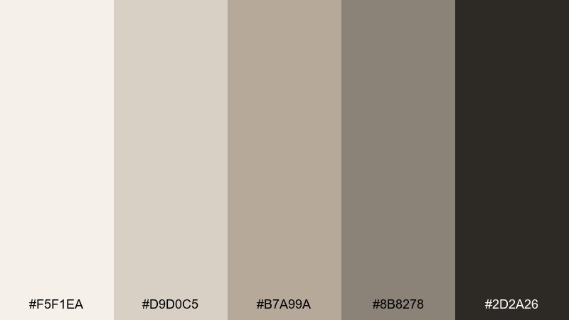 museum wall neutrals impressionist color palette with hex codes