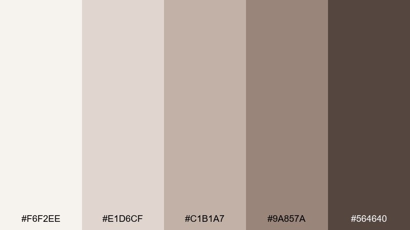 mushroom modern neutral color palette with hex codes