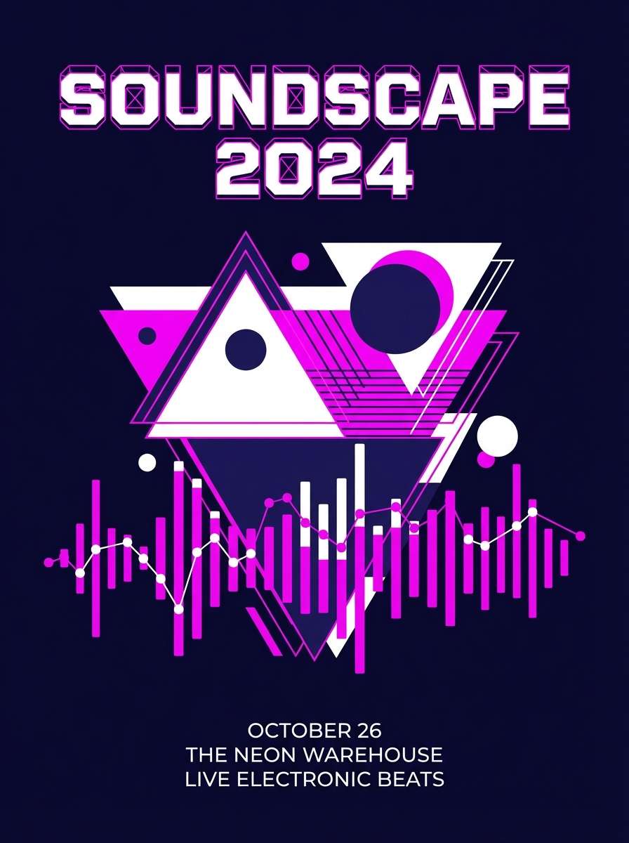 neon music event poster