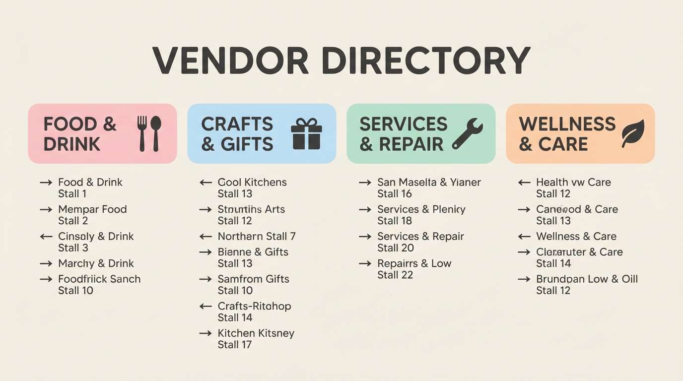 vendor directory signage
