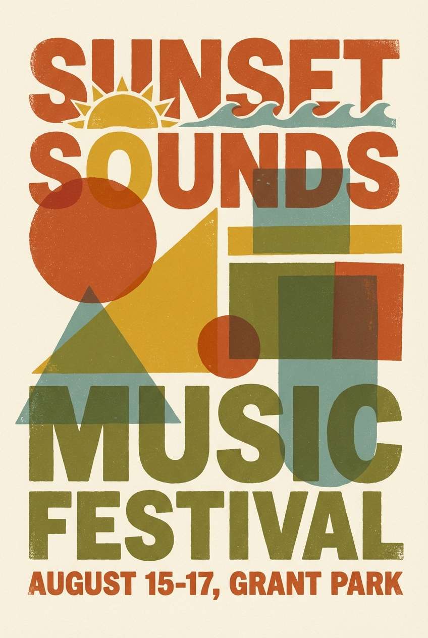 retro festival poster