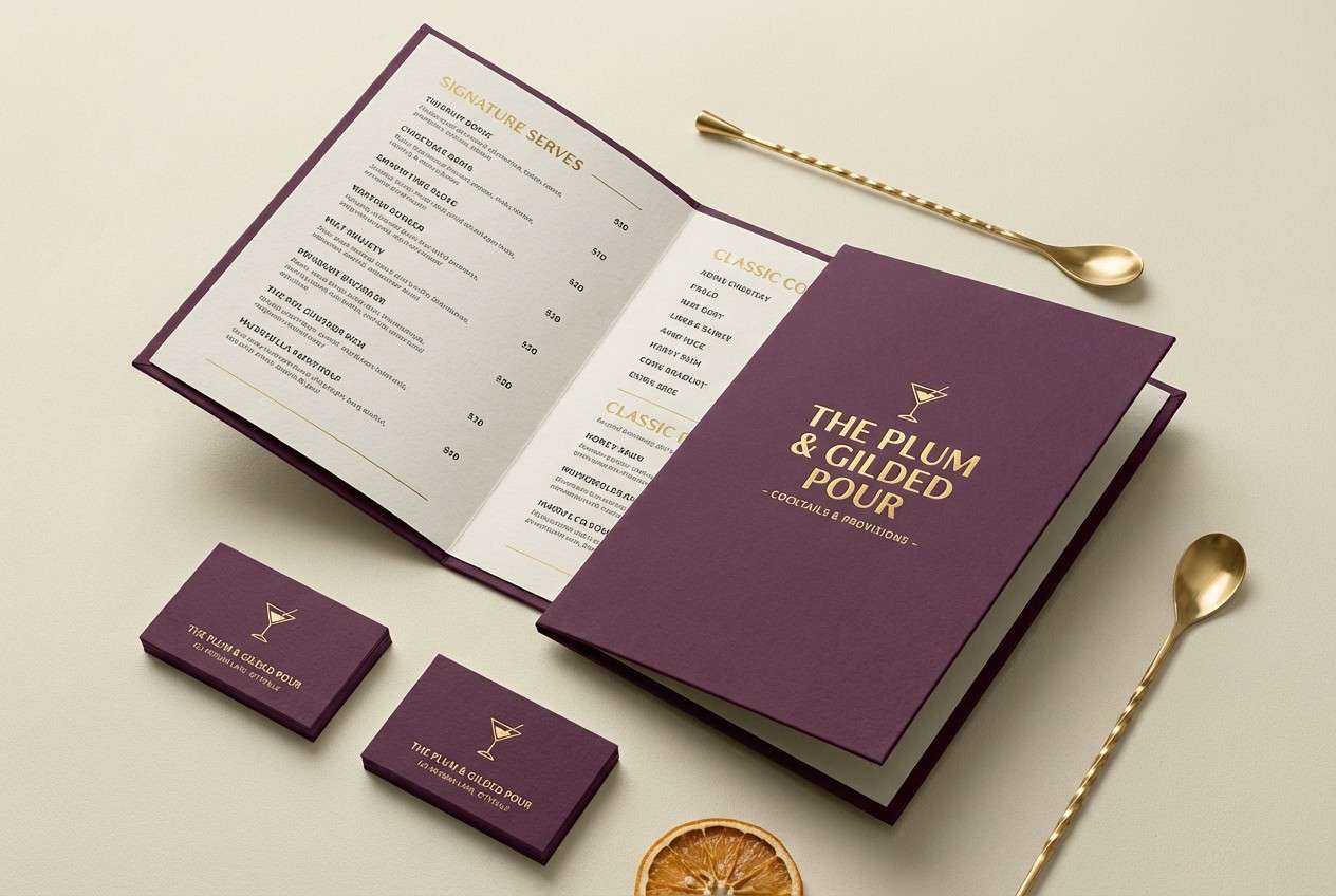 cocktail menu branding