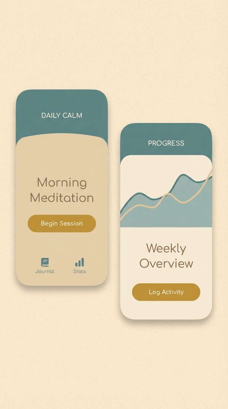 wellness app ui screens