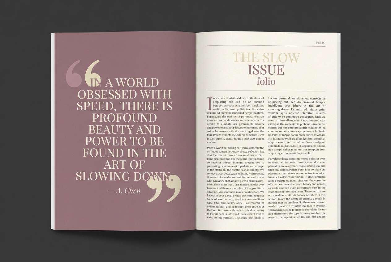 muted berry editorial layout