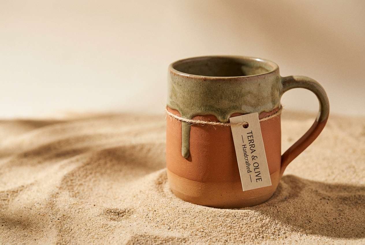terracotta ceramic mug ad