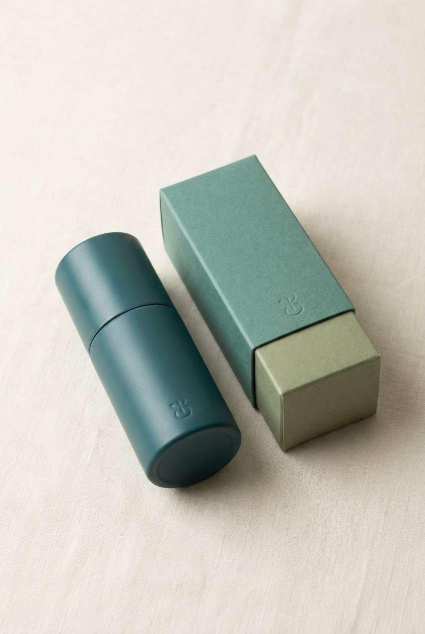 teal skincare packaging