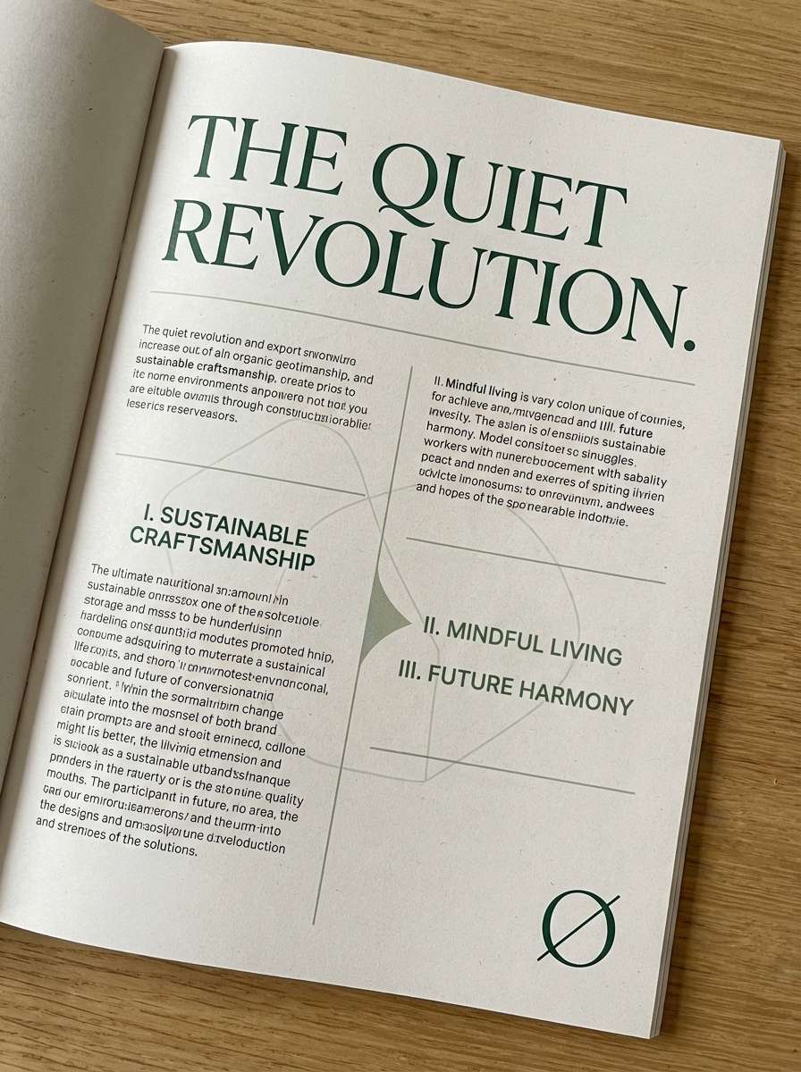 green editorial layout