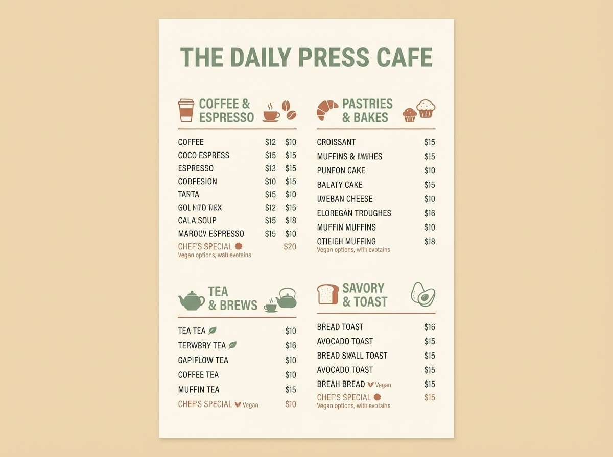sage cafe menu