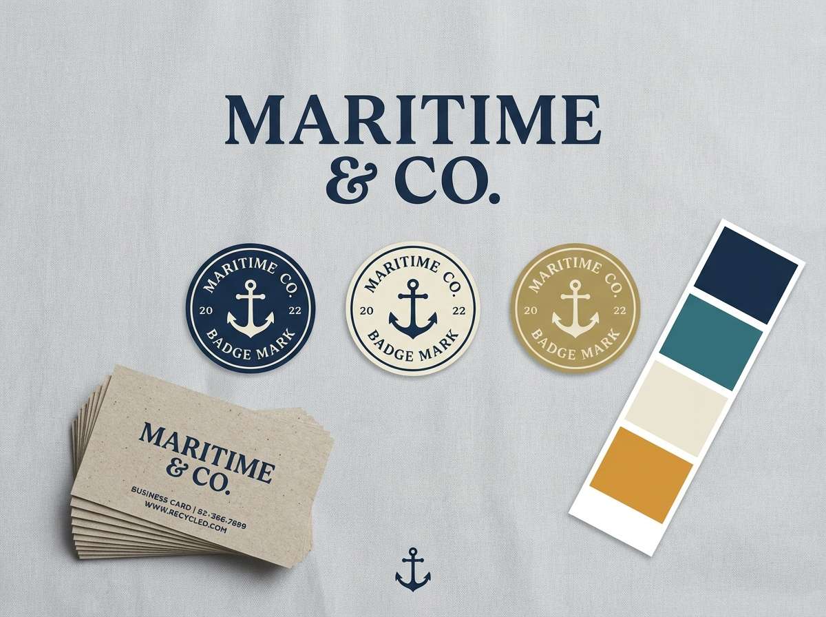 nautical brand identity board