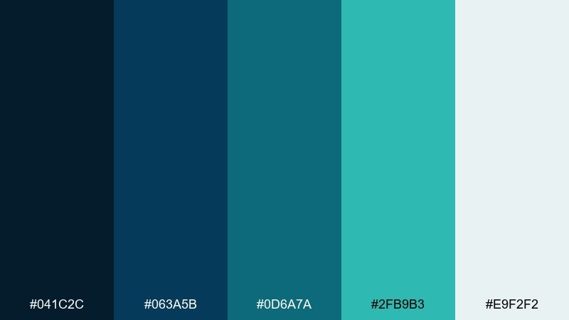 nautical depths atlantis color palette with hex codes