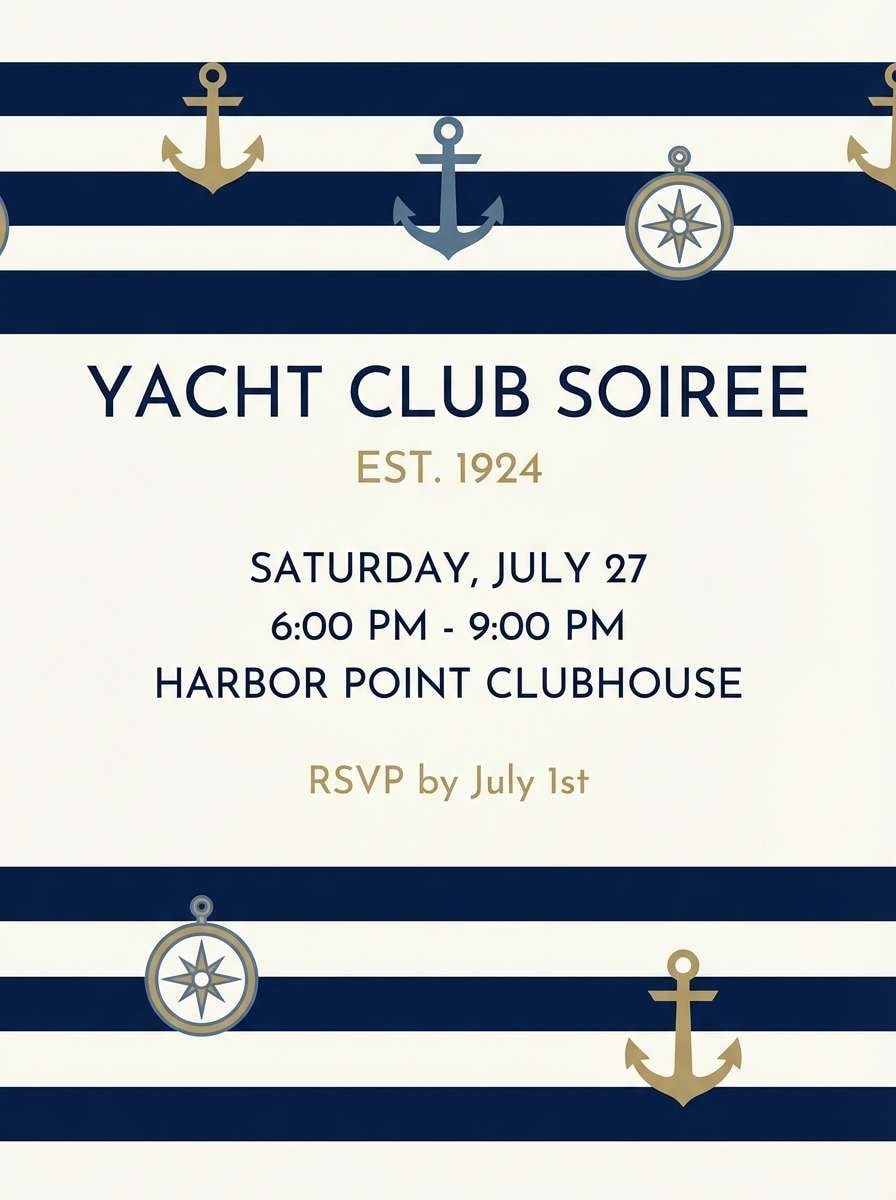 nautical event invite