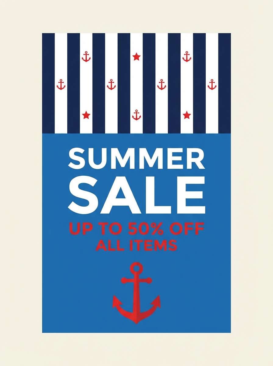 nautical sale poster