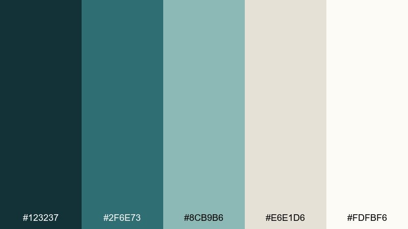 nautilus pearl sea monster color palette with hex codes