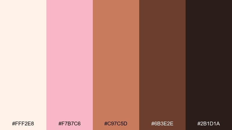 neapolitan classic ice cream color palette with hex codes