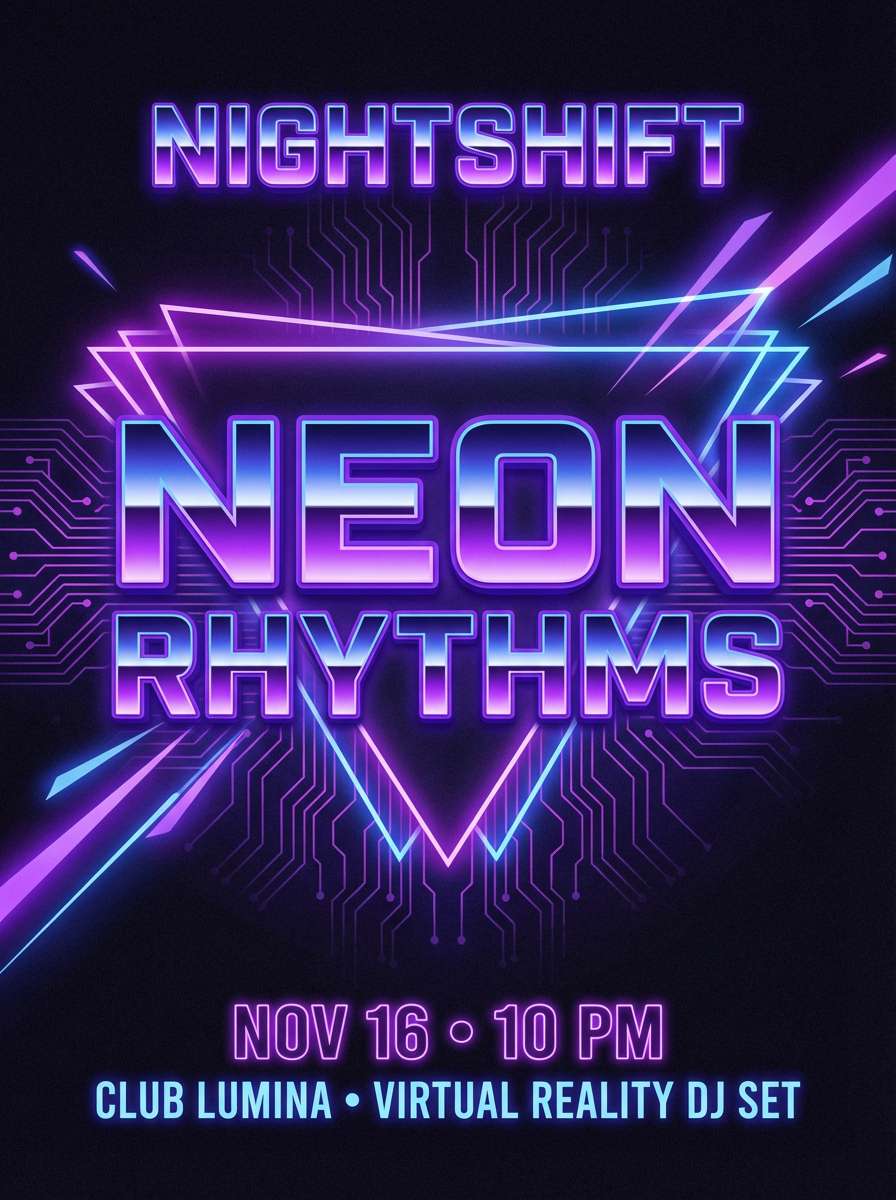 neon club poster
