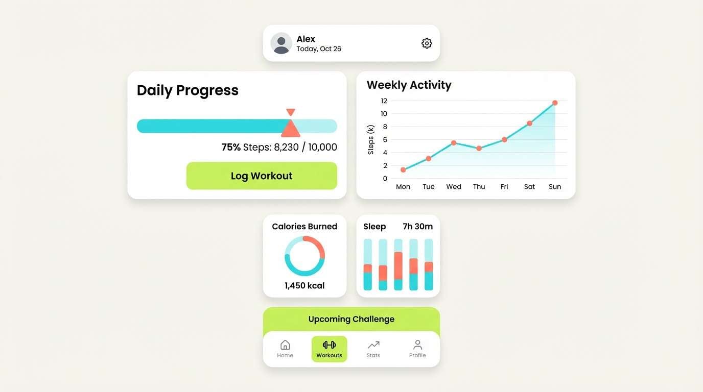 fitness dashboard ui