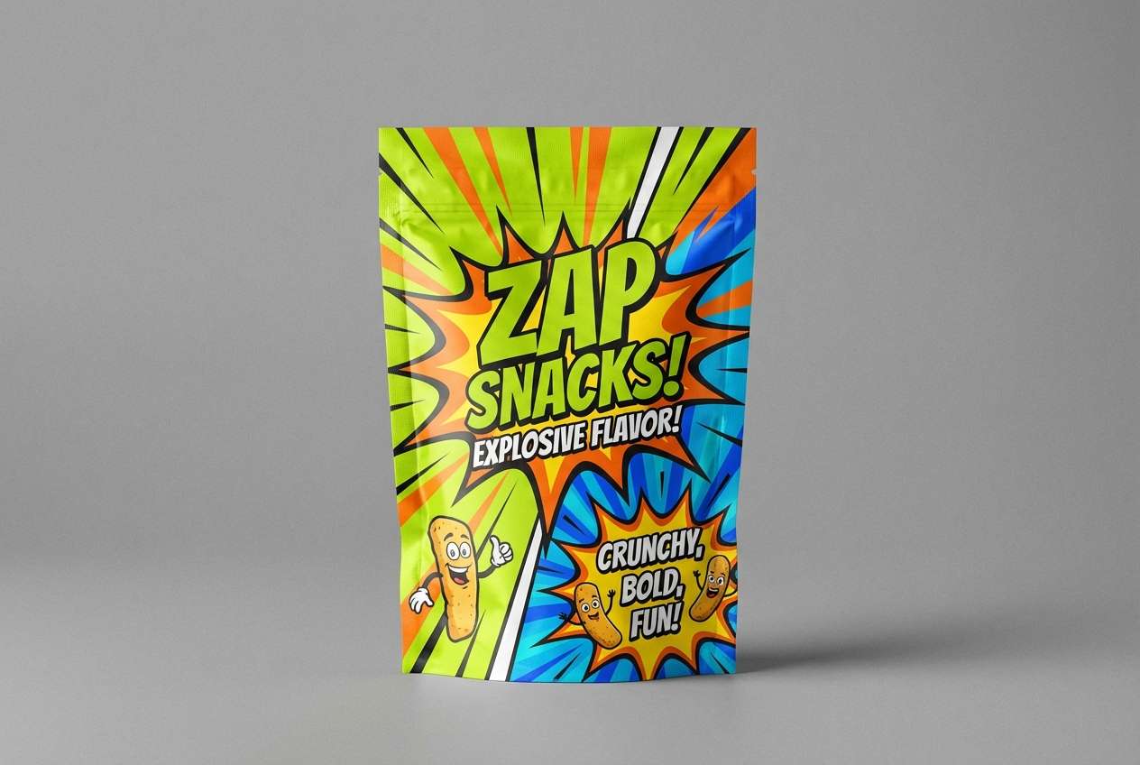 snack packaging mockup