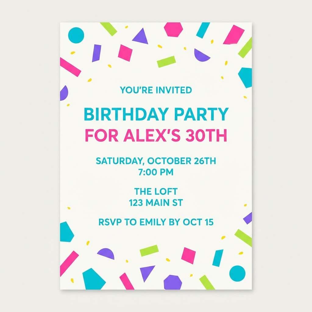 birthday invitation design
