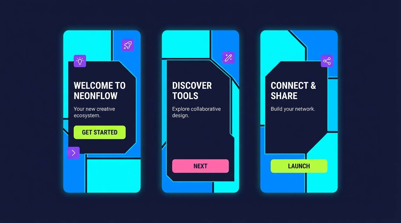 neon onboarding ui