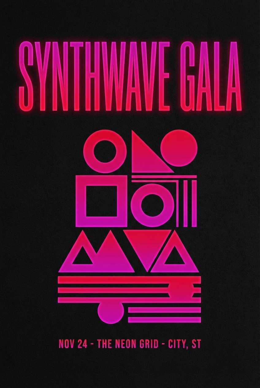 neon concert poster