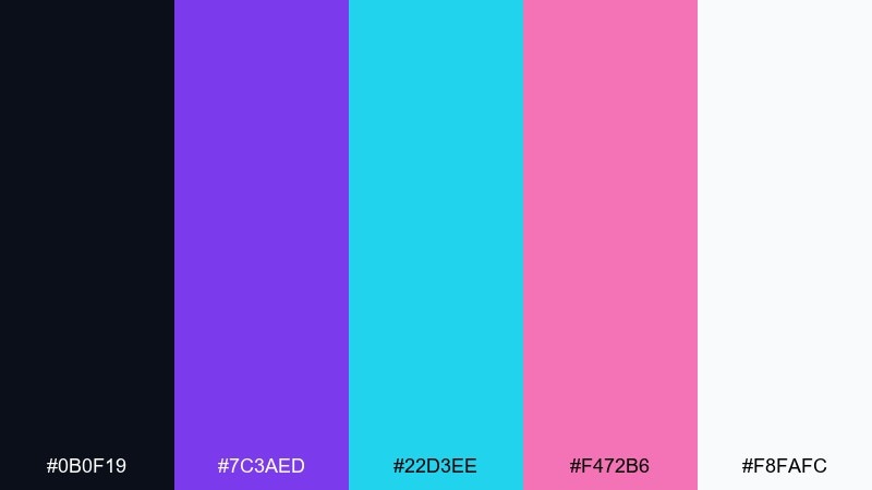 neon deal day ecommerce color palette with hex codes