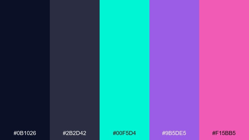 neon dungeon retro gaming color palette with hex codes