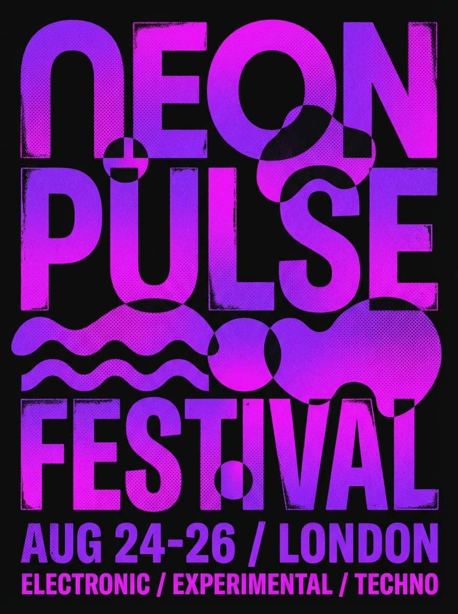 neon festival poster