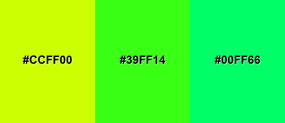 analogous color for neon-green
