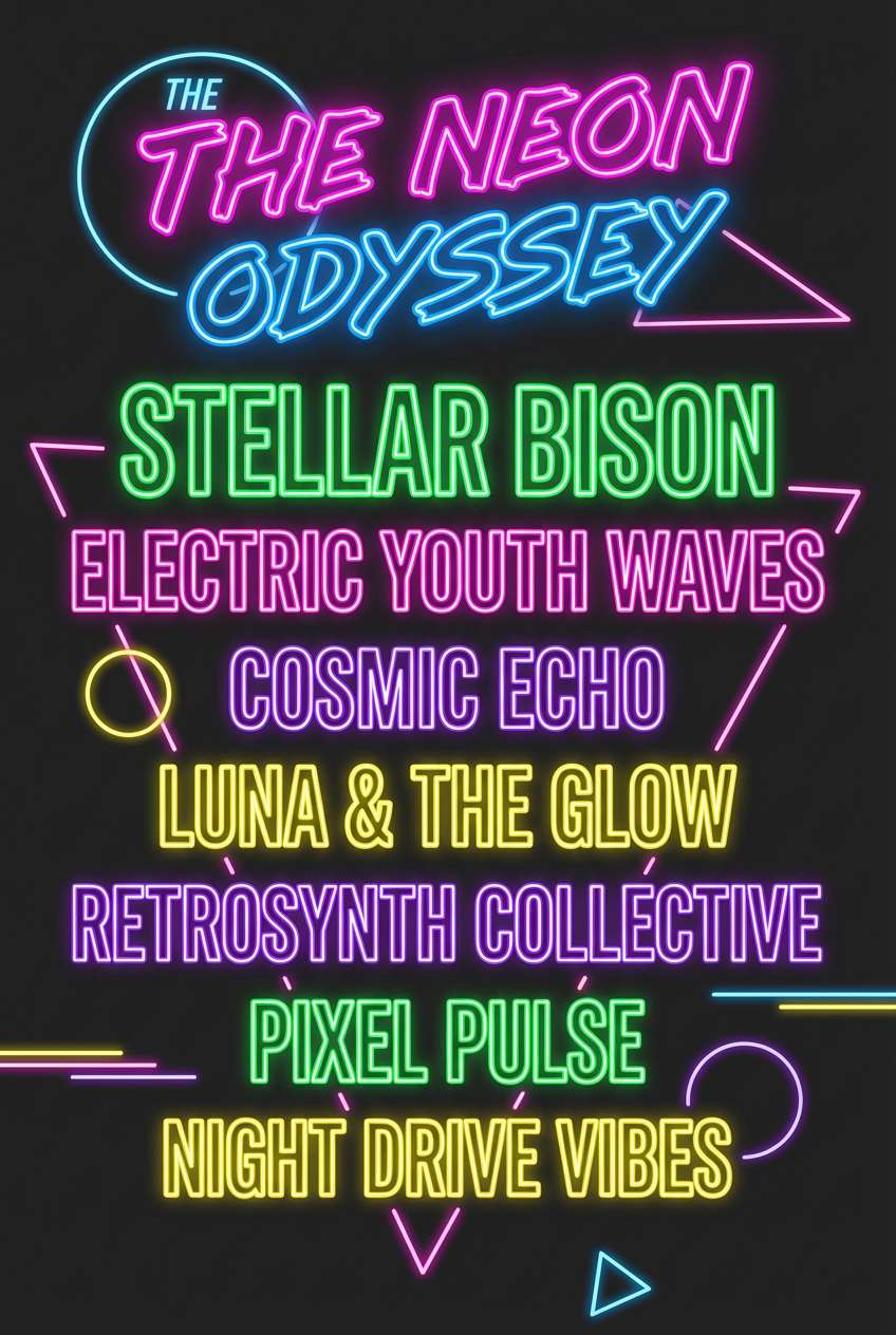 neon lineup poster