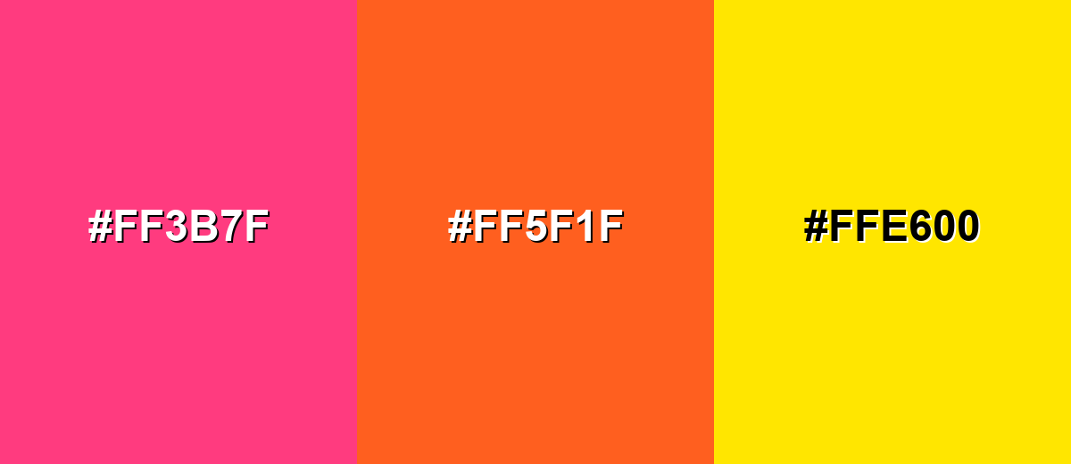 analogous color for neon-orange