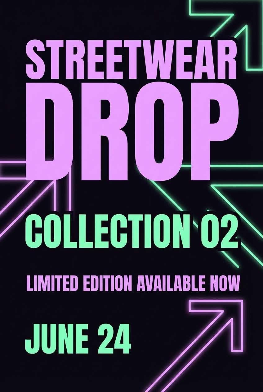 streetwear drop poster
