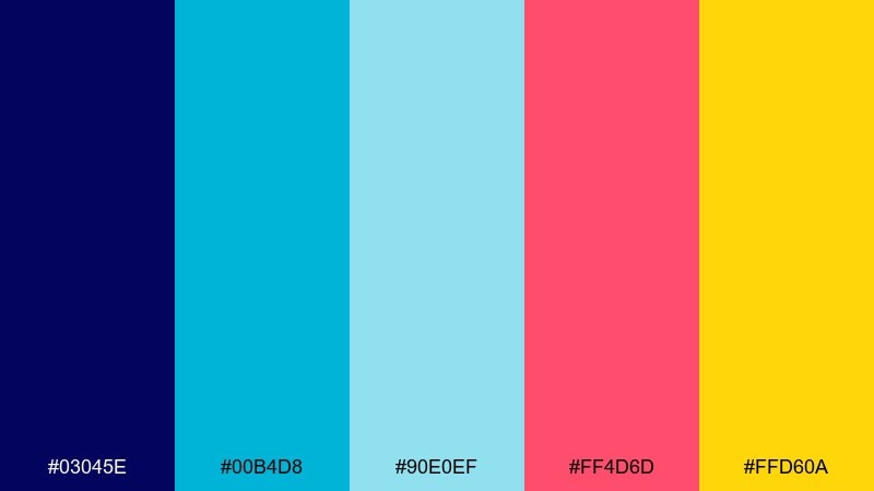 neon tundra fire and ice color palette with hex codes