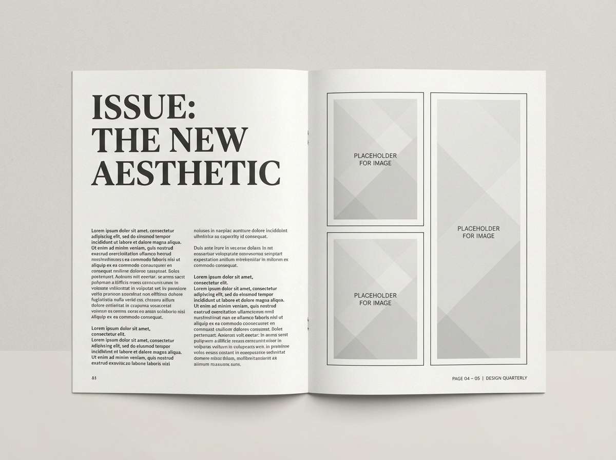 editorial magazine spread layout
