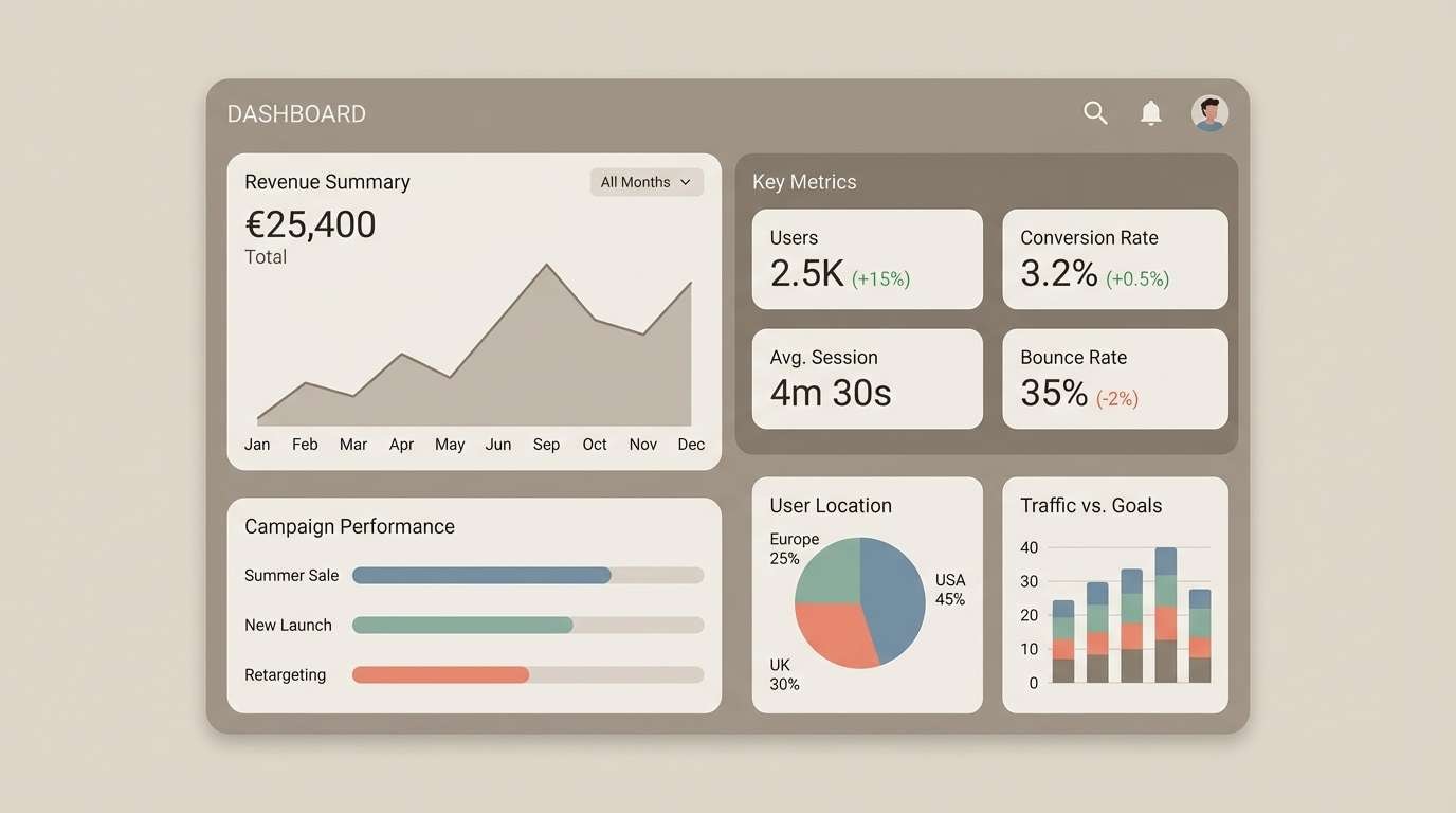 neutral dashboard ui