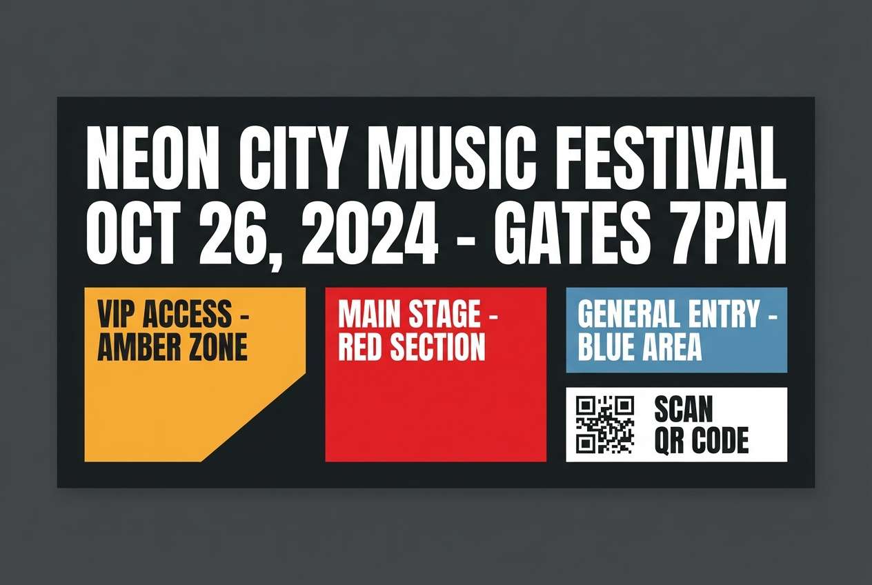 modern event ticket design