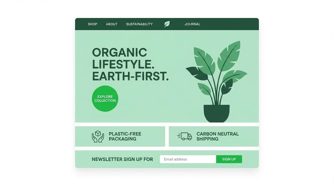 green eco landing page