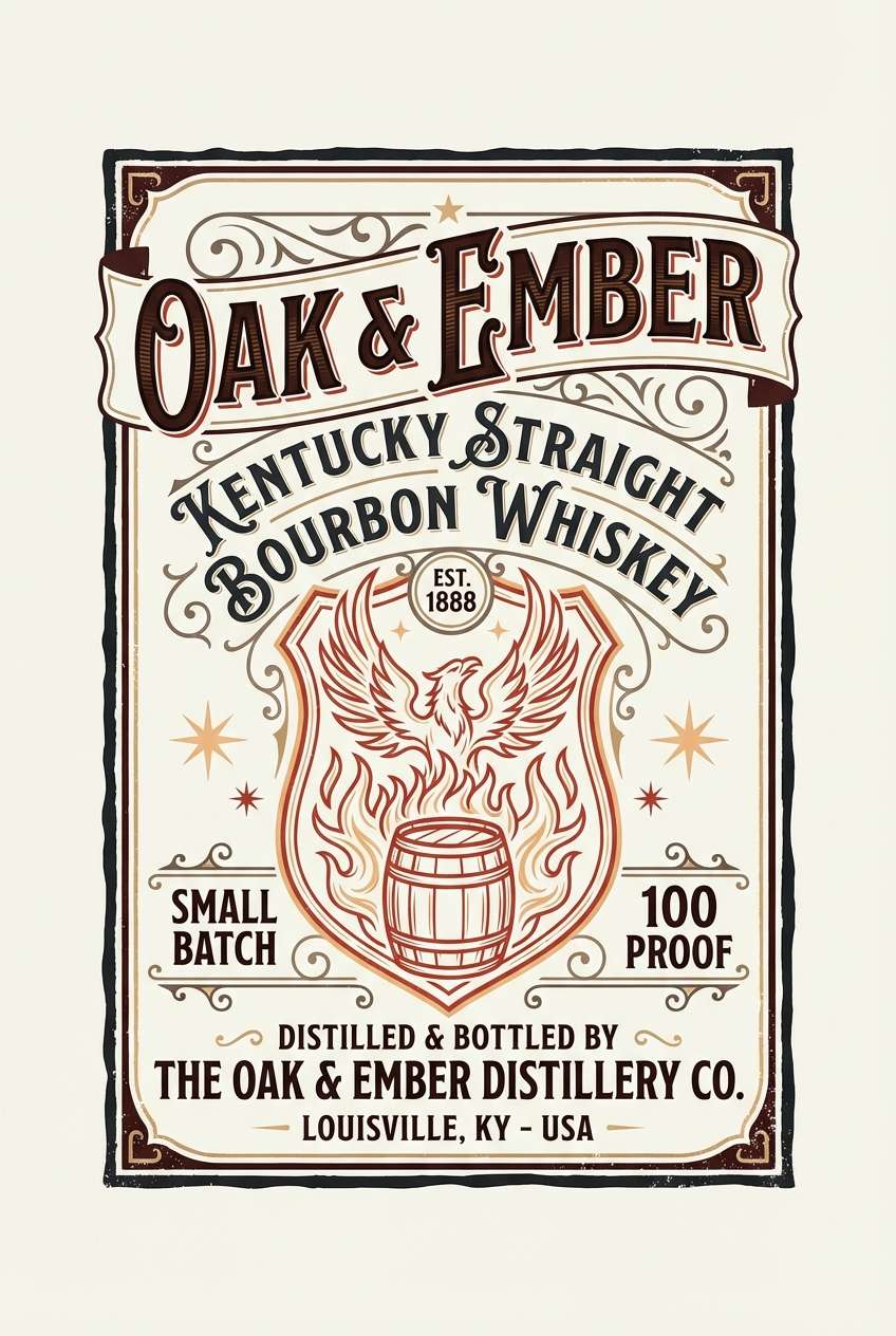 vintage whiskey label