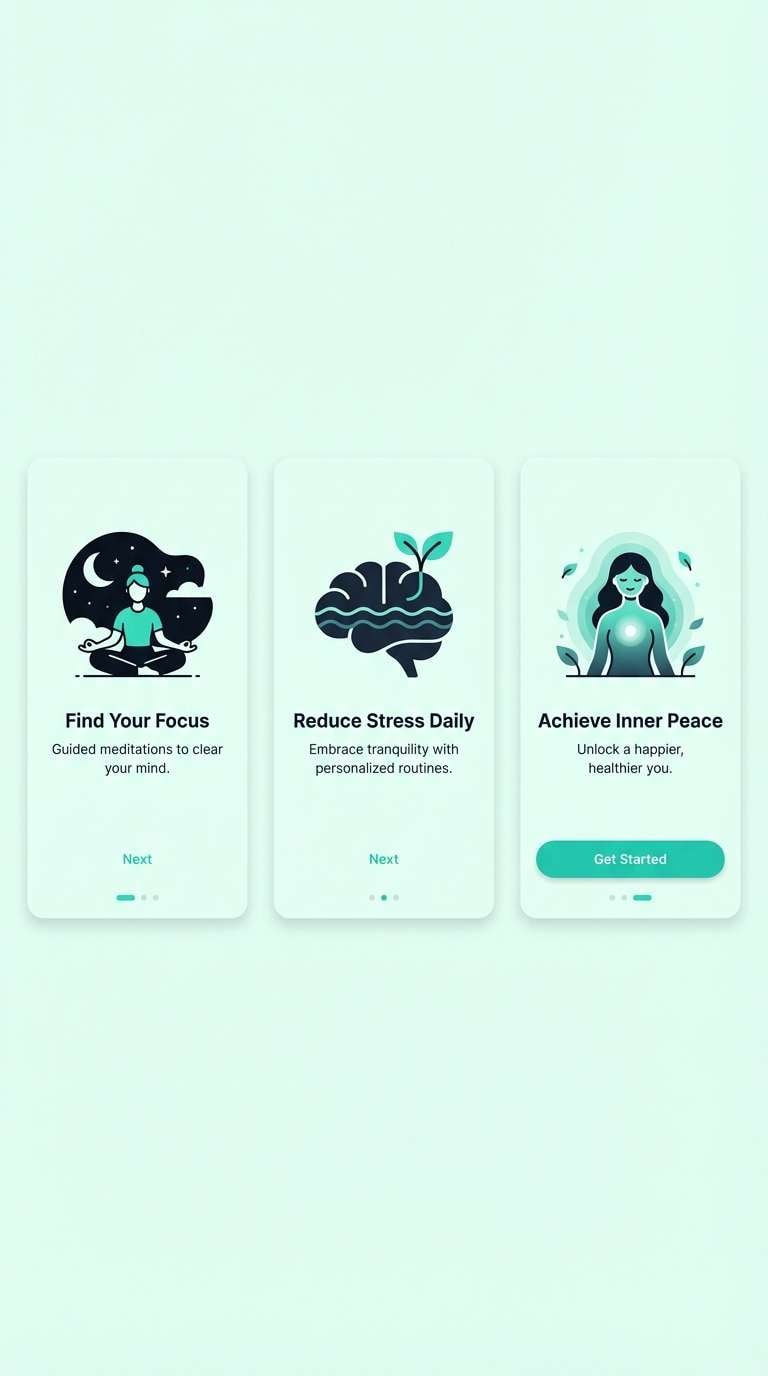 meditation onboarding ui