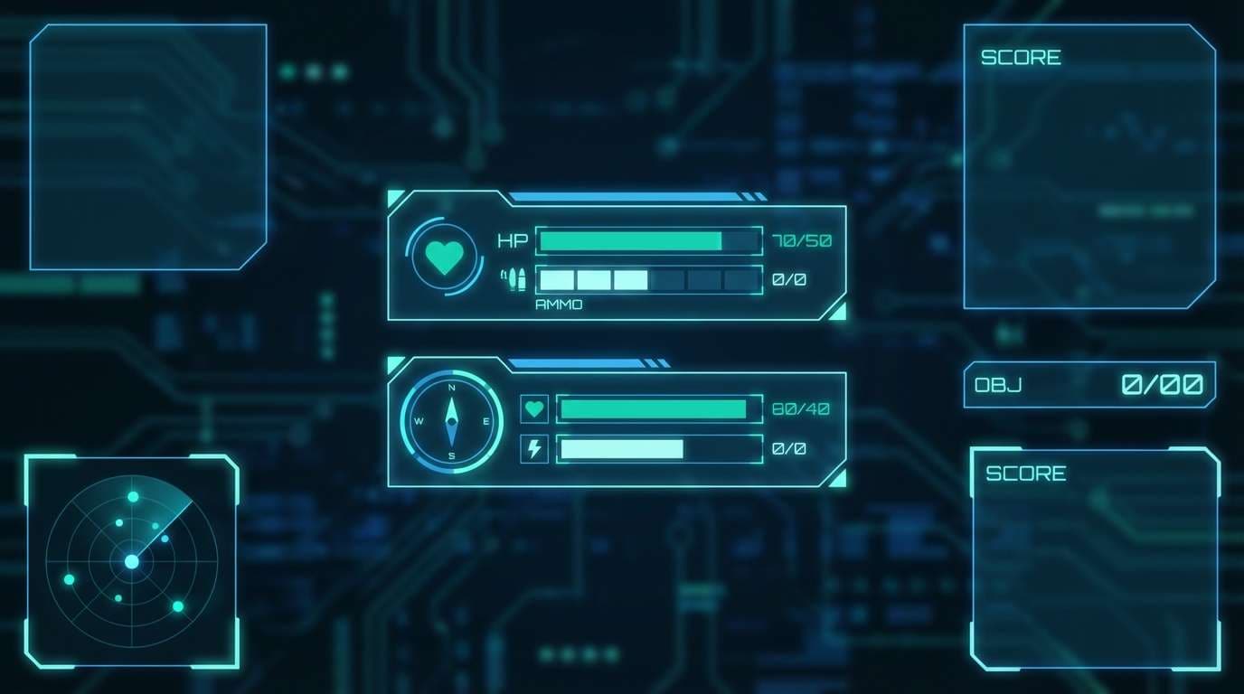 futuristic hud ui