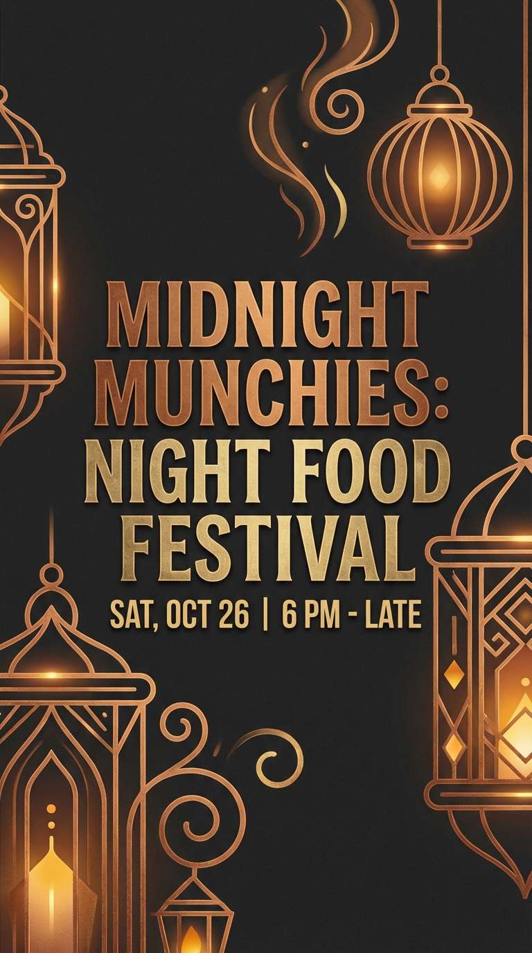 night food festival flyer
