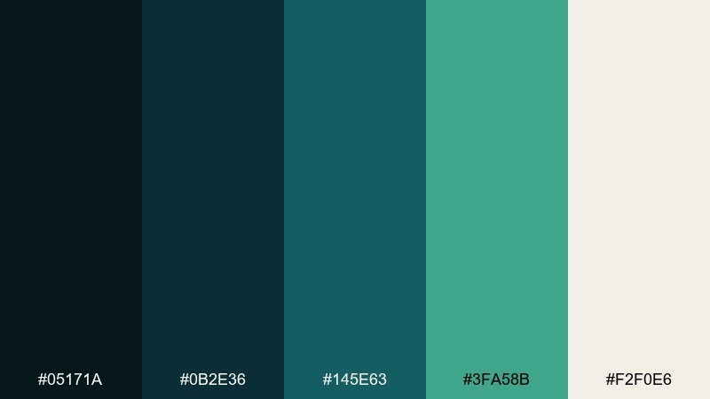 night garden color palette with hex codes